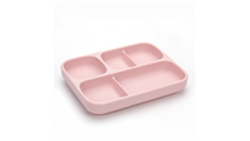 Food Grade Customizable Dinner Plates Easy-to-clean Multifunction Silicone BPA Free,  with suction cup perforated plate1