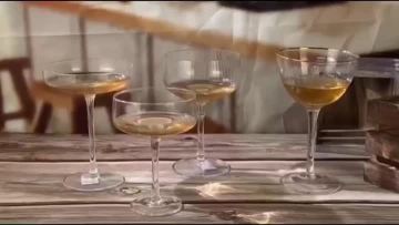transparent champagne coupe glass set