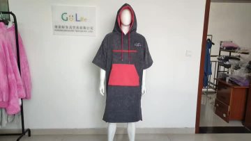 custom microfiber cotton surf robe hooded poncho t