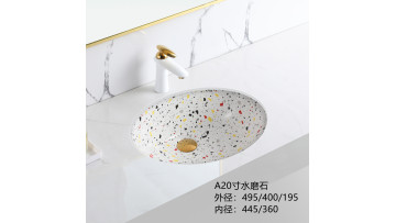 Terrazzo under counter basin