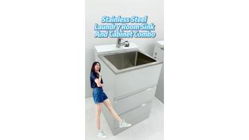 stainless steel laundry sink cabinet