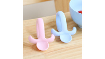 Hot Selling Food Grade Feeding Baby Spoon Eco Silicone Rubber Spoon1
