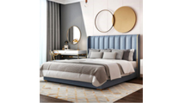 Factory hot sales Modern design luxurious leather bed italian beds luxury for bedroom furniture1