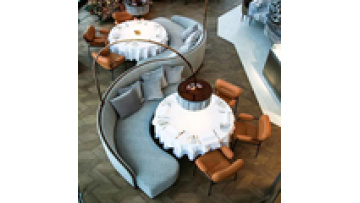 Hotel Project Furniture Cafe Bar Hamburger Shop KTV Club Velvet Sectional Metal Restaurant Sofa Booth Seating1