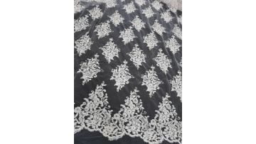 white embroidery lace fabric