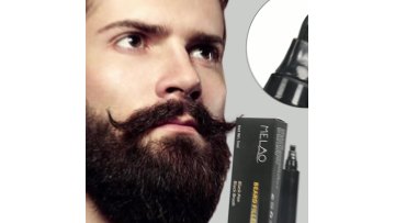 Wholesale Private Label 2022 Natural Waterproof Beard Filling Pen Kit with Beard Brush for Men Beard1