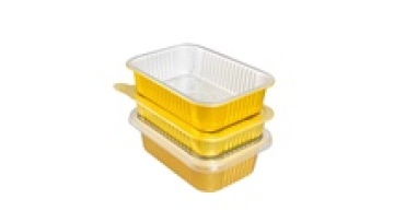 Golden aluminum foil lunch box thickened with lid commercial high-grade takeout packaging disposable aluminum foil lunch box1