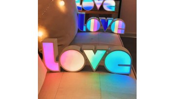 Neon  LOVE Alphabet Light Colorful LED Letter Lamp Decoration Night Light for Party Bedroom Wedding Birthday Christmas Decor Gif1