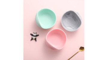 Factory custom Food Grade Silicone feeding bowl children's tableware Soft Baby Suction Bowl and Spoon1