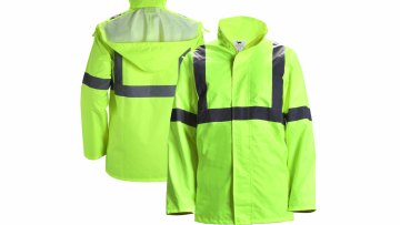 Customized men's rain wear high visibility work jacket waterproof reflective safety rain coat1