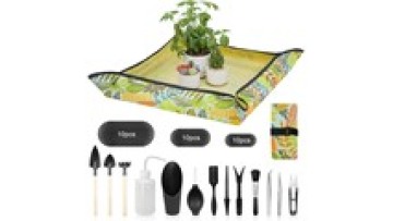 13 Pcs Garden Transplanting Succulent Tools and 30 Pcs Mesh Pads for Indoor Outdoor Plant Care garden bonsai tool set kit1