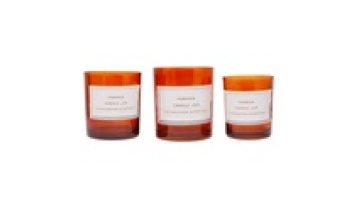 Low MOQ wholesale Glass Candle Jars with Wooden Lid ,Transparent Amber Black Empty Candle Jars for Making Candles1