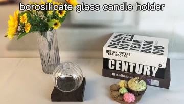 ball glass candle holder