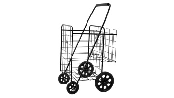 35KGS Factory Customized Portable Folding steel wire shopping cart for supermarket trolley wagonfolding steel wire shopping cart1