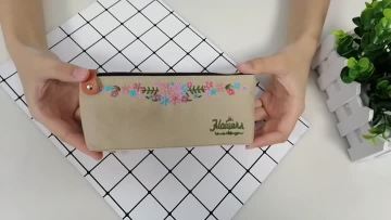 Small flower style cotton pencil case