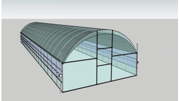 Easily Installed Single Span plastic film Greenhouse with Hydroponics system for lettuce1