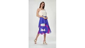 Satin Printed Mermaid Skirt