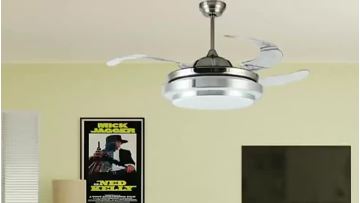 Enclosed modern ceiling fan