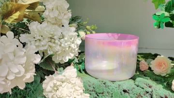 peach crystal singing bowl