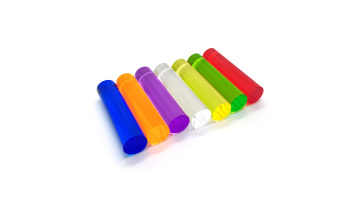 Colorful transparent acrylic rods