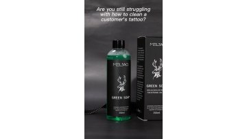 MELAO Professional Tattoo Foam Green Soap Liquid Cleansing Solution Inks Soothing Healing Solution Cleaning Green Soap Tattoo1