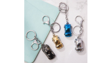 Hot cell phone case charm car interior accessories small charm simulation of small car metal key ring chain1