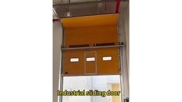 industrial sliding door with window