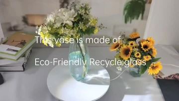 Irregularly Shaped Recycled Glass Vase With 