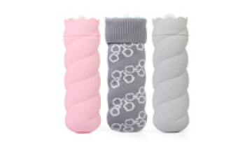 W2 Warm Hands Silicone Hot Water Bag With Cover, Small Rubber Hot Water Bottle With Fleece Cover1