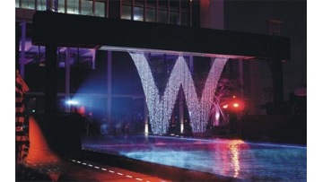 hotel water curtain fountain show