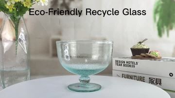 Recycled Glass Ice Cream Dessert Glass Mixing Bowl