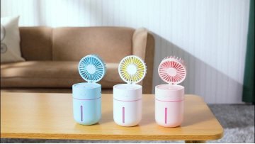 The Newest Portable Table Electric Rechargeable Car Cute Humidifier Folding Battery Fan USB Mini Tower & Pedestal Fan1