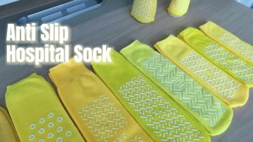Hospital disposable anti slip socks single tread custom logo crew socks kaos kaki long socks1