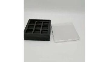 black chocolate plastic tray