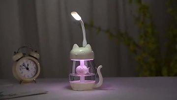 2022 350ml Kitten Car Air Humidifier Cute Humidifier With Led Light, Creative Usb Humidifier Small Cooler With Fan1