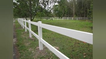 Hot Sale Cheap Plastic Ranch Pastoral Farm PVC Fence Horse Rail Fence1