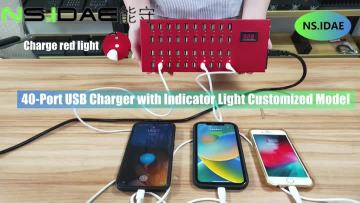 40-Port USB Charger with Indicator Light Customize