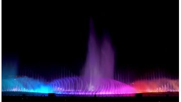 musical dancing fountain show in the lake