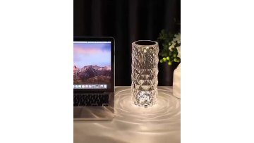 Crystal Rose Rechargeable Portable Touch Bedside Lamp crystal Table light Lamp For Living Room Bedroom Decoration1