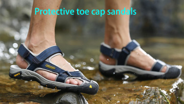 Camel Hiking Sandals Hiking Sport Rubber Sole Waterproof Anti-collision Toe Cap 8 Xolors Men's Sandals for Summer Outdoor Beach1
