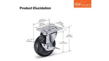 Heavy duty castors with welding steel housing  