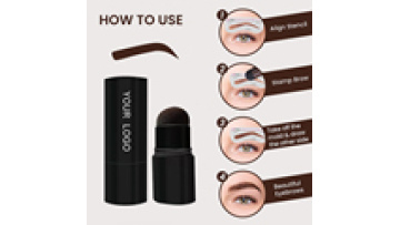 NO LOGO OR Make Your LOGO HOT Black Eyebrow Stamp Stencils Kit Long-lasting Waterproof Brown For Perfect Brow1