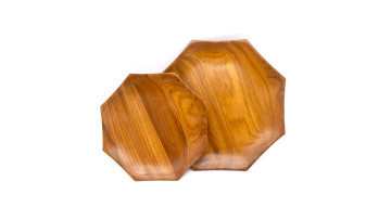 Eco-Friendly Bamboo Plates Square Dinner Plates OEM Kitchen Food Storage Bamboo Plate Dish Salad Fruit Bowl 24*24*2cm1