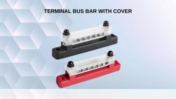 6 Terminal Bus Bar Ground Power Distribution Terminal Block Bus Bar with Cover for Auto Marine Car Pickup Trailer RV Boat (Pair)1