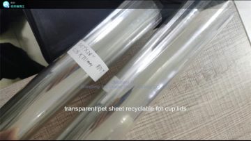 PET For thermoformed disposable cup lids