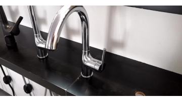 Modern Black And Red Kitchen Faucet
