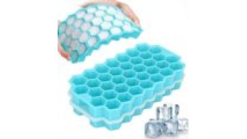 Bpa free food grade silicone honeycomb Ice Cube Trays Easy-Release Flexible Silicone Ice Cube Molds with Lids for Whiskey1