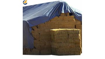 Hay cover of vinyl tarps