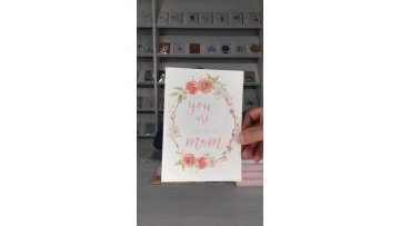 Happy Mother's Day Thank You Love Handmade Cards, Custom Printing Flower Greeting Cards for Mom1