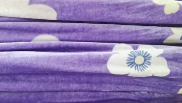 purple flower Super soft flannel fleece 